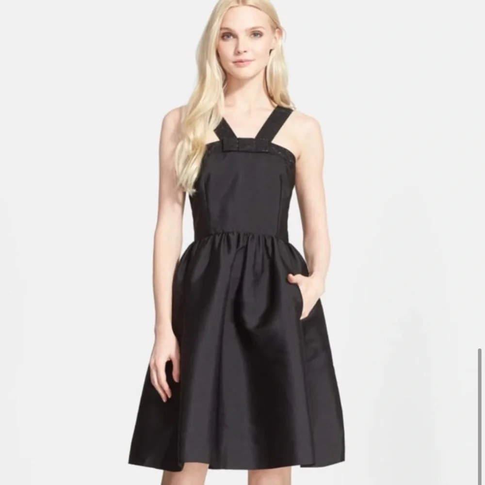 kate spade Black A-Line Midi Dress with Wide Straps